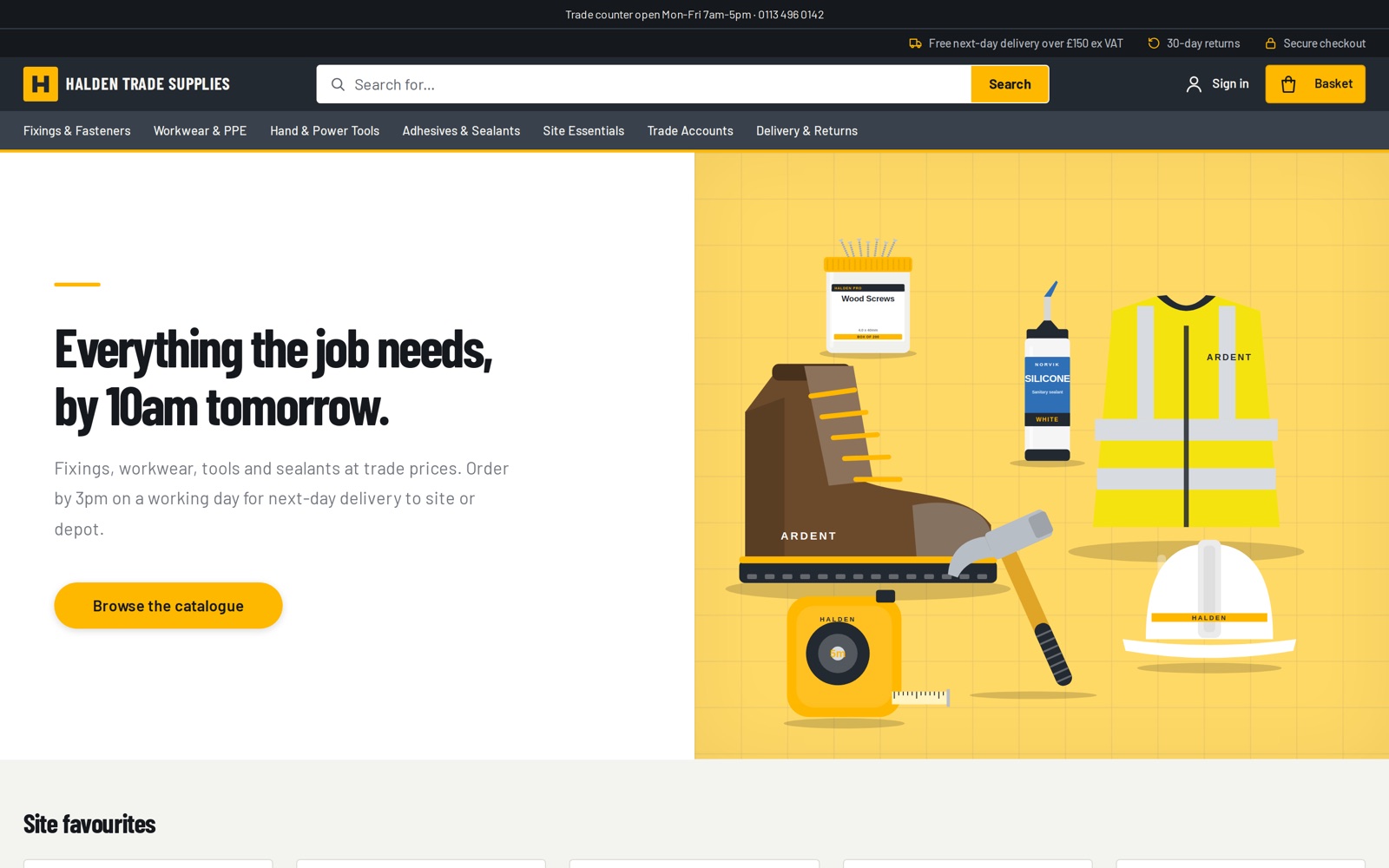 Halden trade demo home page
