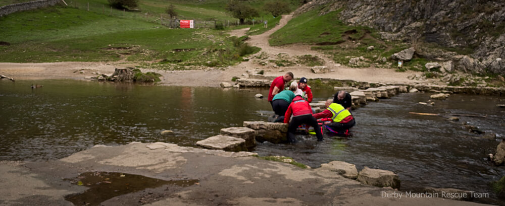 2026-86: Dovedale – Injured walker at Stepping Stones